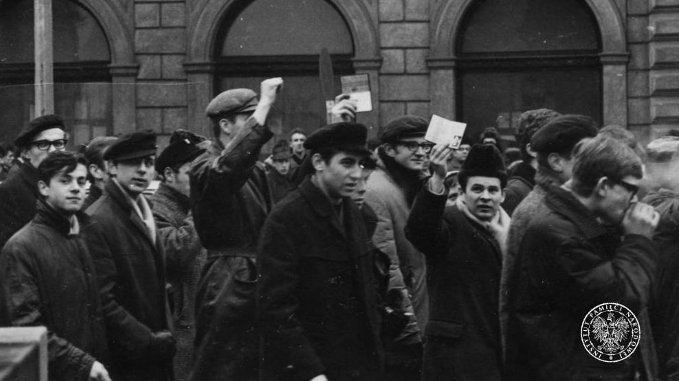 Zamieszki studenckie w marcu 1968 w Warszawie / żródło:  IPN 