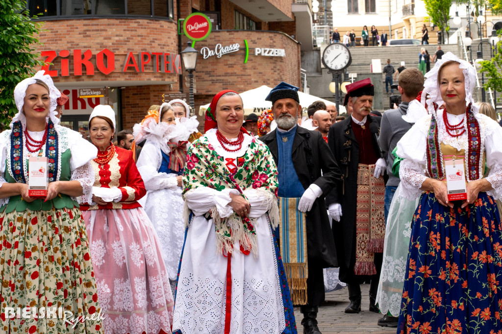 Barwny i rozśpiewany korowód na ulicach miasta