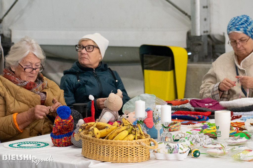 Seniorzy bawią się na pikniku w parku Słowackiego