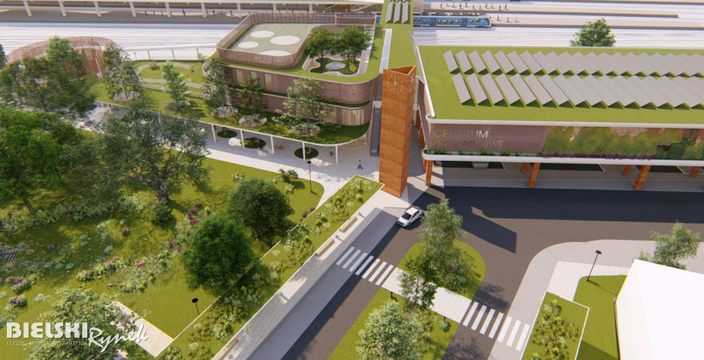 Wizualizacja centrum przesiadkowego w Bielsku-Białej