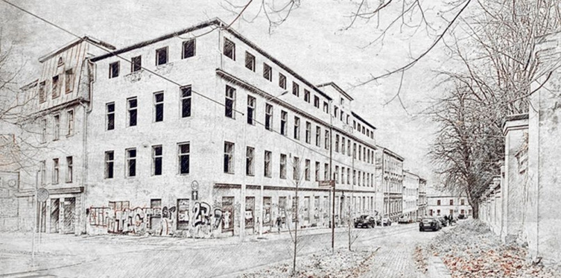 Pierwsza drukarnia w mieście. Dziś budynek popada w ruinę