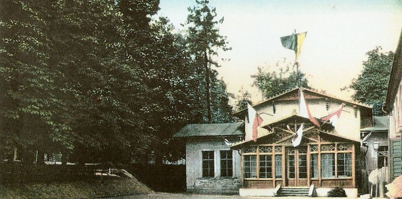 Pawilon Strzelecki w parku Słowackiego 1910 - rozebrany jeszcze przed wybuchem II wojny