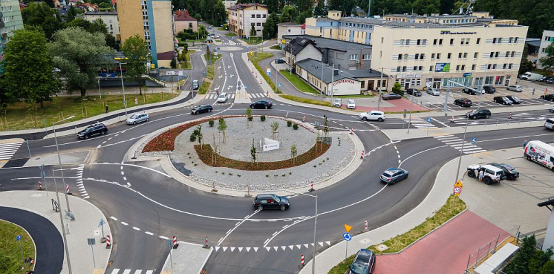 Rondo przy skrzyżowaniu ulic Cieszyńskiej i Wapienickiej