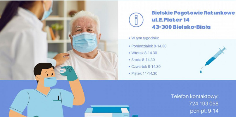nowy punk szczepien w bielskim pogotowiu.