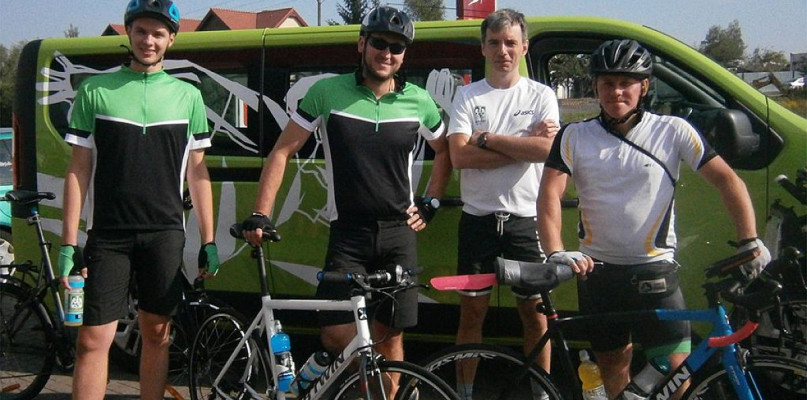 Bielsko-Biała na trasie charytatywnej wyprawy rowerowej "Wkoło Polski z AZS"