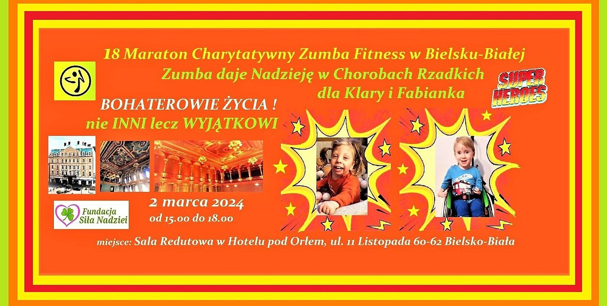 Zumba Maraton Charytatywny: nadzieja dla Klary i Fabianka