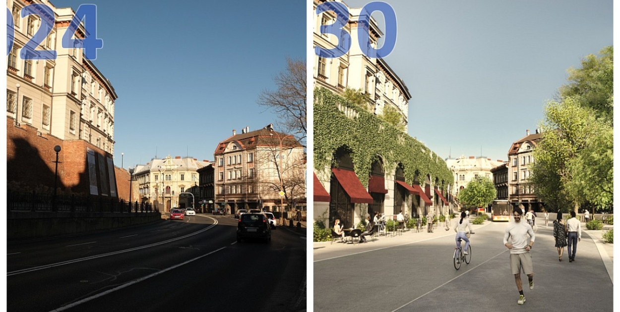 Tak może wyglądać ulica 3 Maja. Centrum Bielska-Białej po 2030 roku [FOTO]