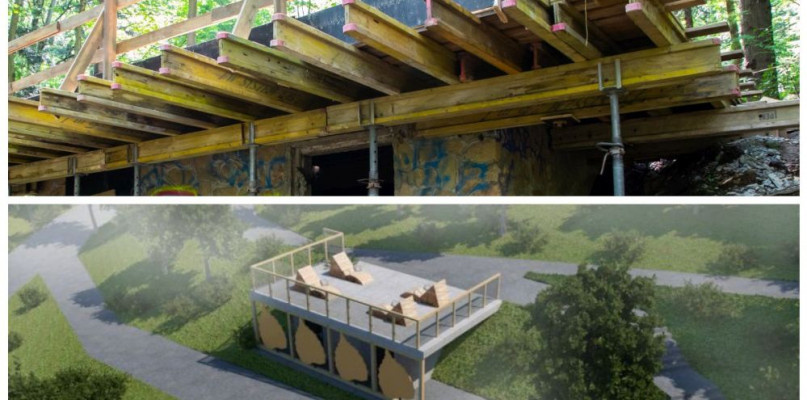 modernizacja dawnego toru saneczkowego na szlaku na Kozią Górę