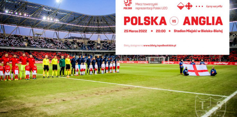 Młodzieżowe drużyny Polski i Angli spotkają się na bielskim stadionie