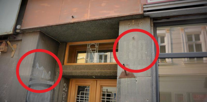Tajemnicze napisy i strzałki na bielskich kamienicach