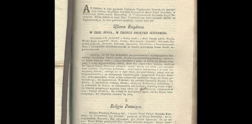 Bibliofilski rarytas w BCK-u. Pierwodruk Konstytucji 3 Maja
