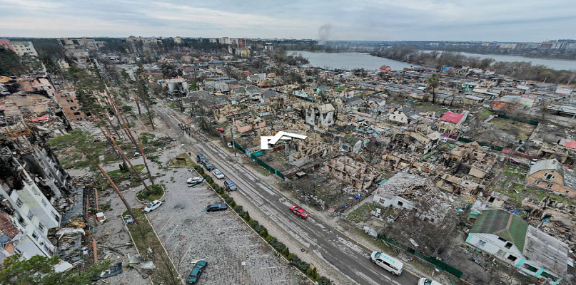 Wirtualne muzeum zniszczeń pamieci wojennej - obraz zniszczeń w obwodzie kijowskim na Ukrainie