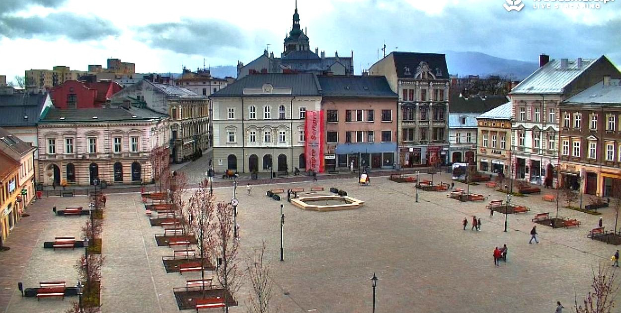 Ujęcie z kamery wizyjnej na placu Wojska Polskiego