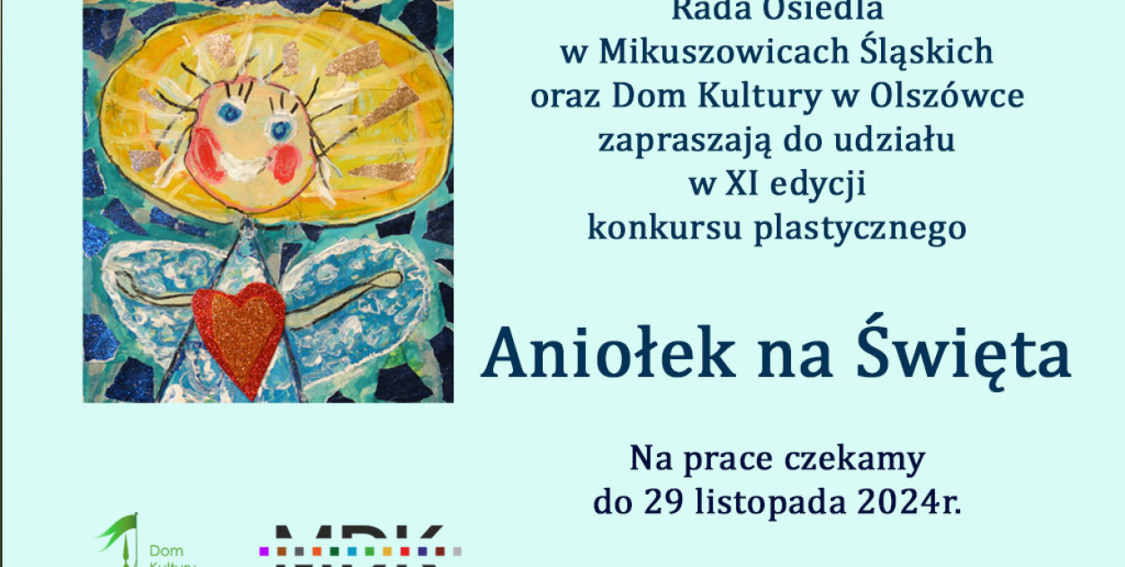 ANIOŁEK NA ŚWIĘTA - konkurs plastyczny