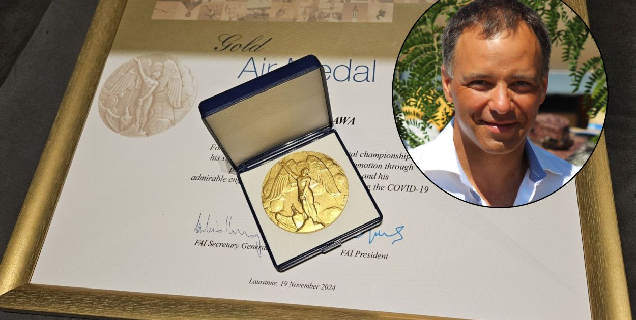 Złoty Medal Lotniczy FAI dla Sebastiana Kawy