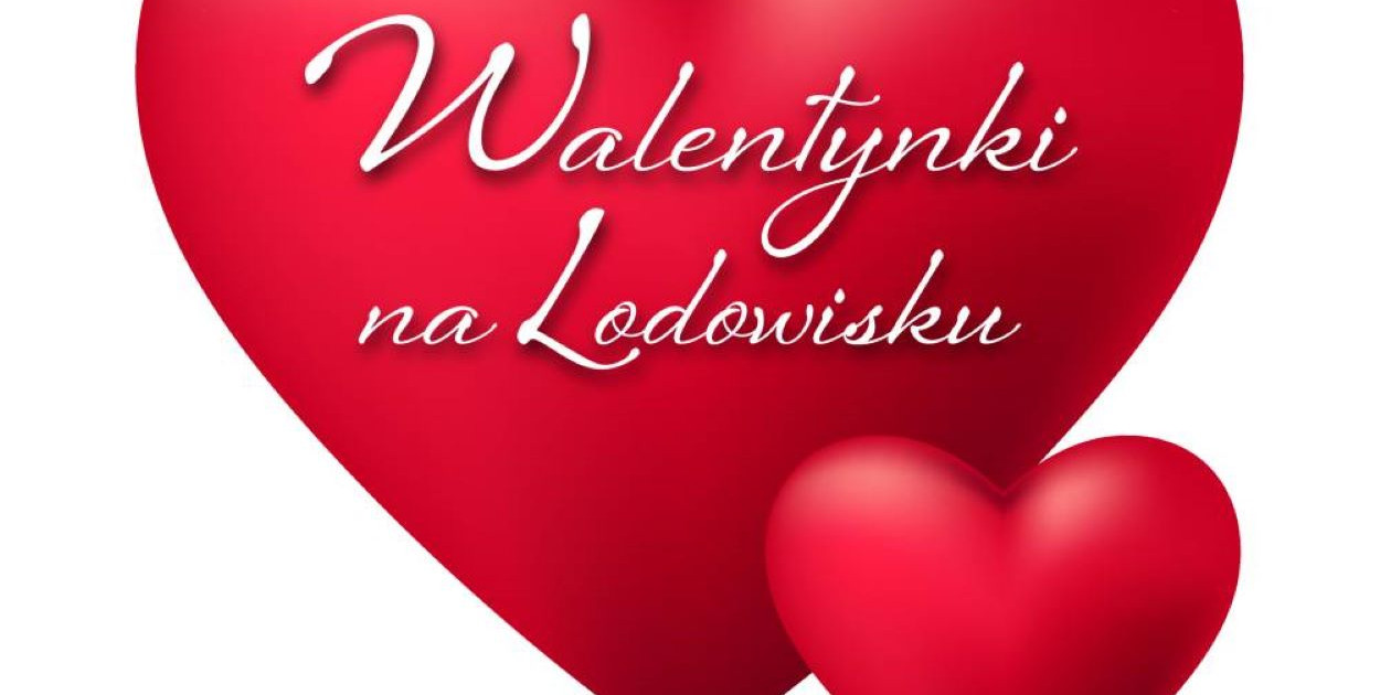 Walentynki na lodowisku w parku Słowackiego