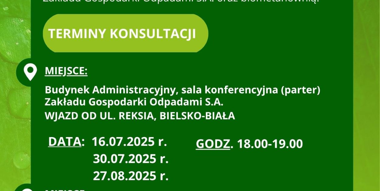 Plakat organizatora