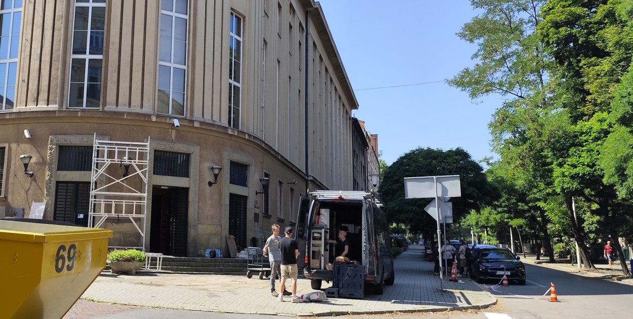 Przygotowania do planu filmowego