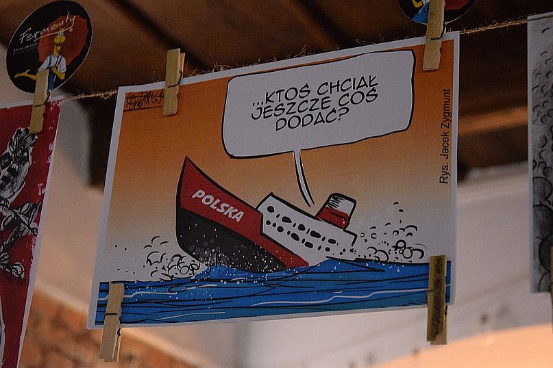 Festiwal Fermenty. Wystawa rysunków satyrycznych konkursu Wrzuć na Luz