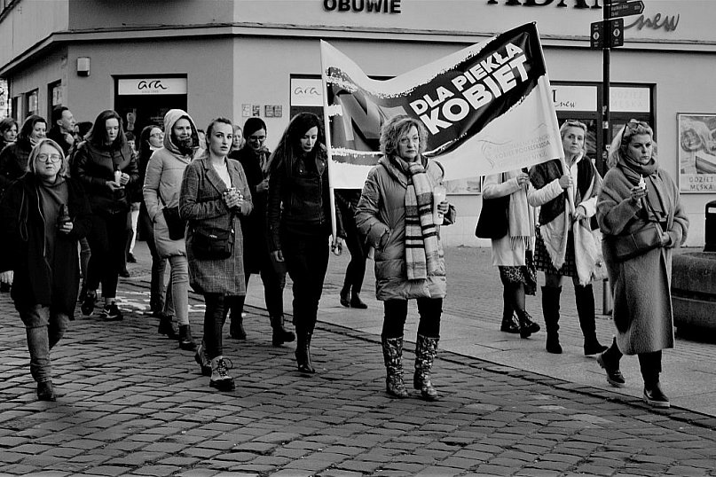 Cichy protest przeszedł ulicami Bielska-Białej