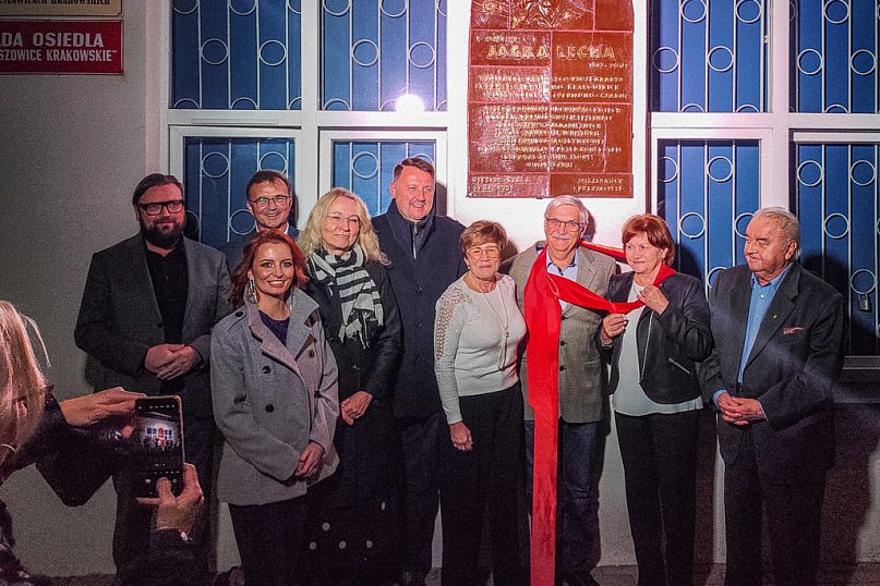 Odsłonięcie tablicy pamiątkowej Jacka Lecha