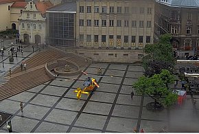 Śmigłowiec LPR lądował na pl. Chrobrego w Bielsku-Białej-19850
