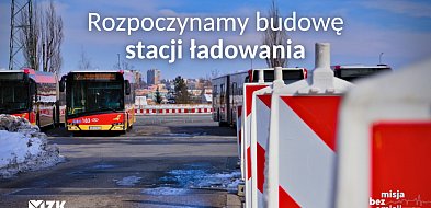 Budowa stacji ładowania autobusów elektrycznych w zajezdni MZK w Bielsku-Białej