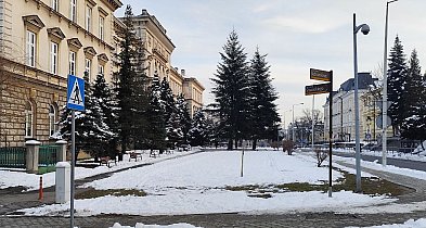 Przygotowania do przebudowy skweru Pollaka przy ulicy Słowackiego