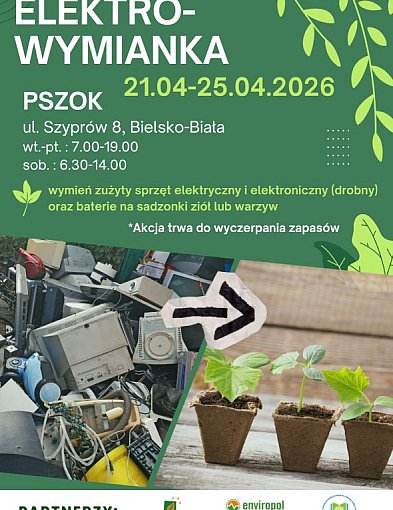 Elektro-Wymianka w PSZOK w Wapienicy. Oddaj elektroodpady i odbierz sadzonki