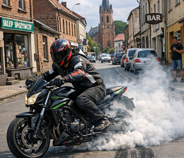 Co grozi kierowcom za palenie gumy?