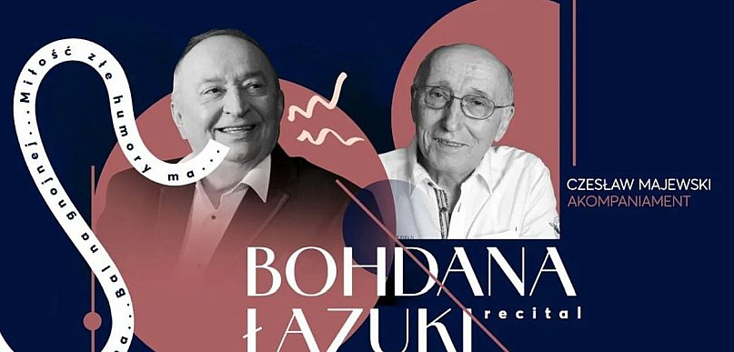 Bohdan Łazuka i Krzysztof Majewski na scenie Bielskiego Centrum Kultury
