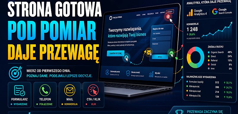 Strona gotowa pod pomiar daje przewagę szybciej, niż wielu firmom się wydaje