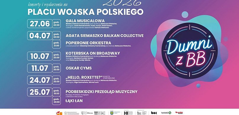 Muzyczne lato w Bielsku-Białej. Sprawdź program DUMNI z BB 2026