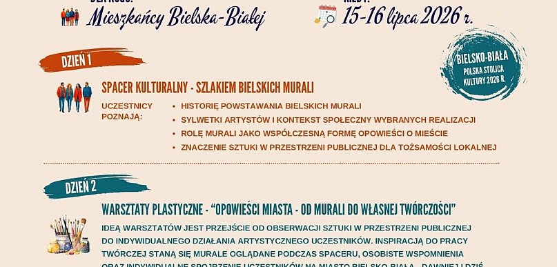 Szlakiem bielskich murali. Dwa dni spaceru, warsztatów i opowieści