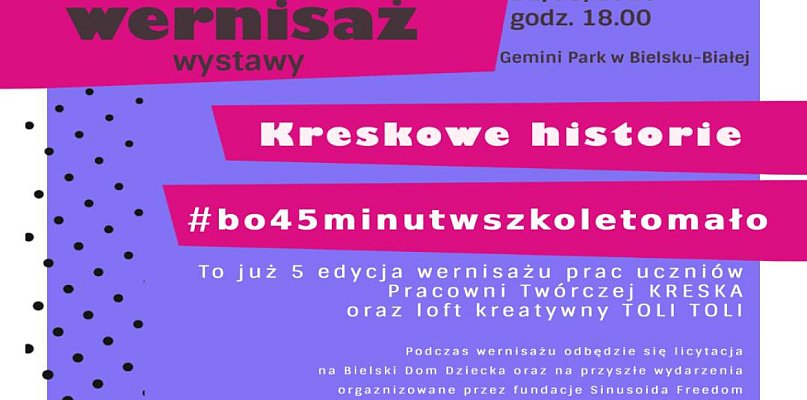 Wernisaż „Kreskowe Historie” w Gemini Park w Bielsku-Białej