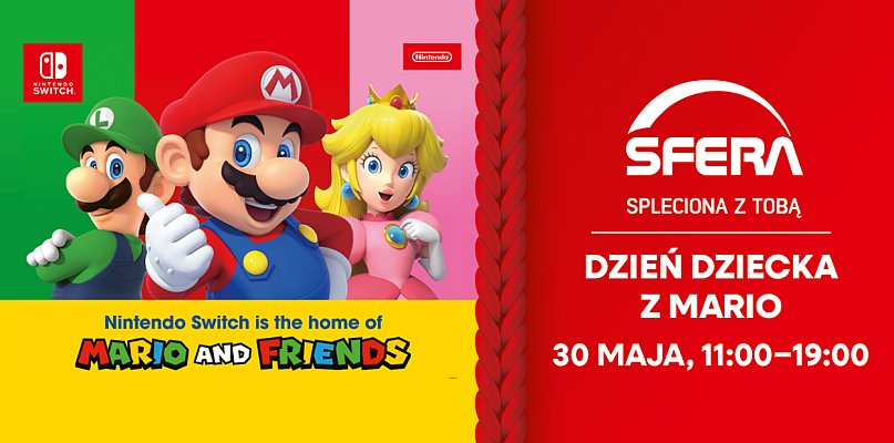 Dzień Dziecka w świecie Mario. Galeria Sfera zaprasza na rodzinne wydarzenie