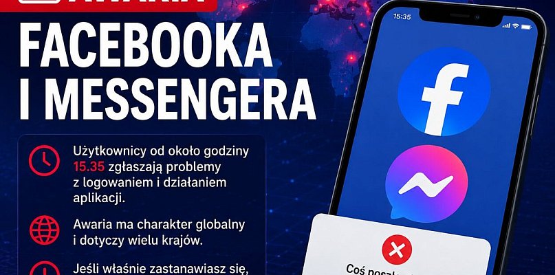 Awaria Facebooka i Messengera. Użytkownicy zgłaszają problemy z logowaniem