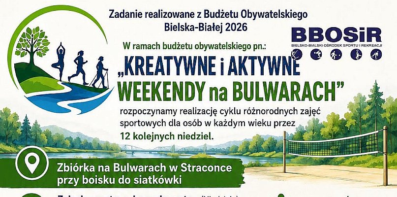 Kreatywne i aktywne weekendy na Bulwarach. Rusza cykl bezpłatnych zajęć sportowych