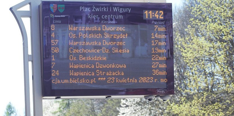 Przerwa w działaniu systemu ITS . Tablice pokażą tylko rozkład teoretyczny