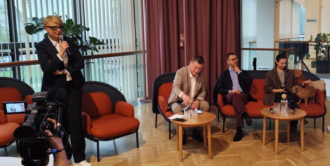 BCK - konferencja prasowa / Małgorzata Chełchowska-Rak, Andrzej Kosowski, Wacław Golonka i Anna Stańko