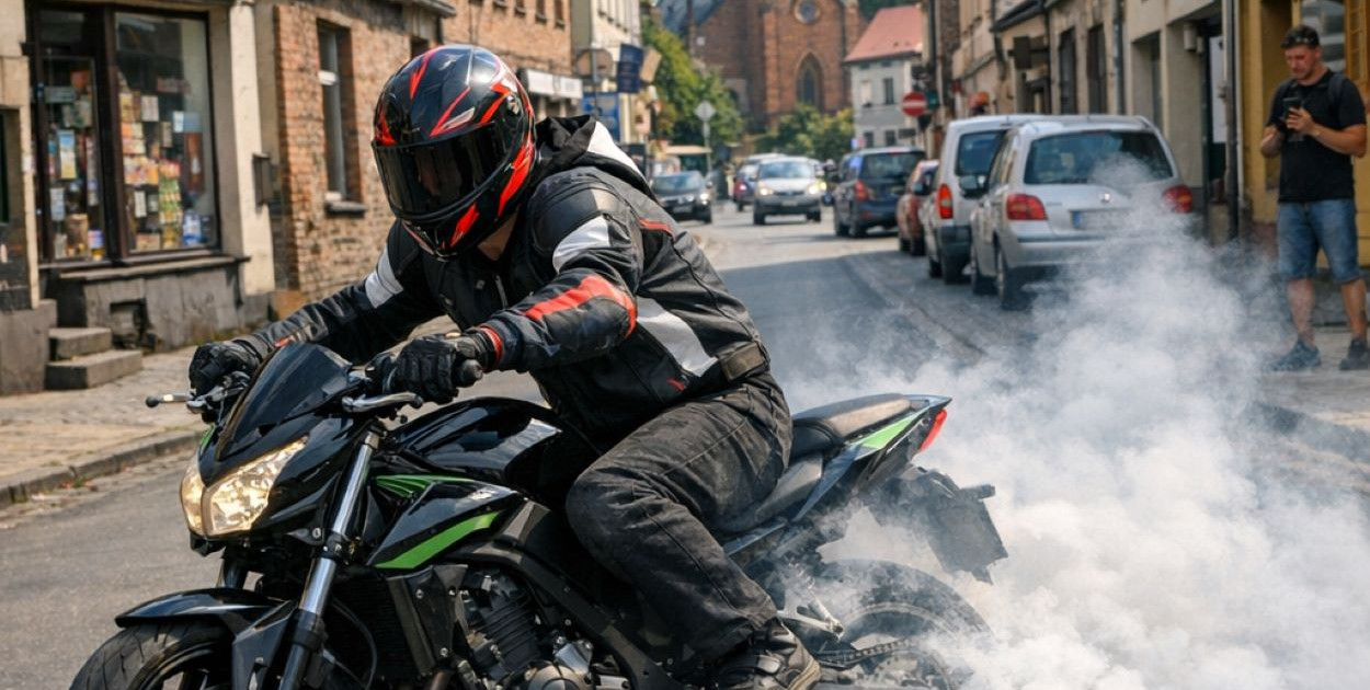 Co grozi kierowcom za palenie gumy?