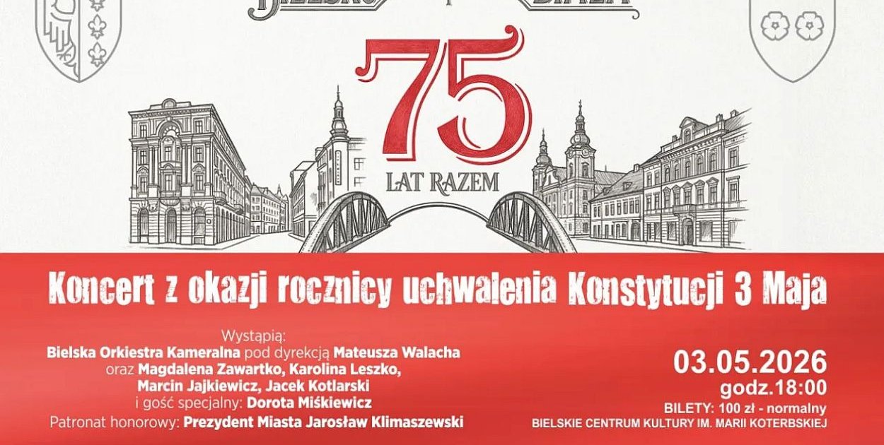 Bielsko-Biała: koncert „Bielsko i Biała – 75 lat razem”