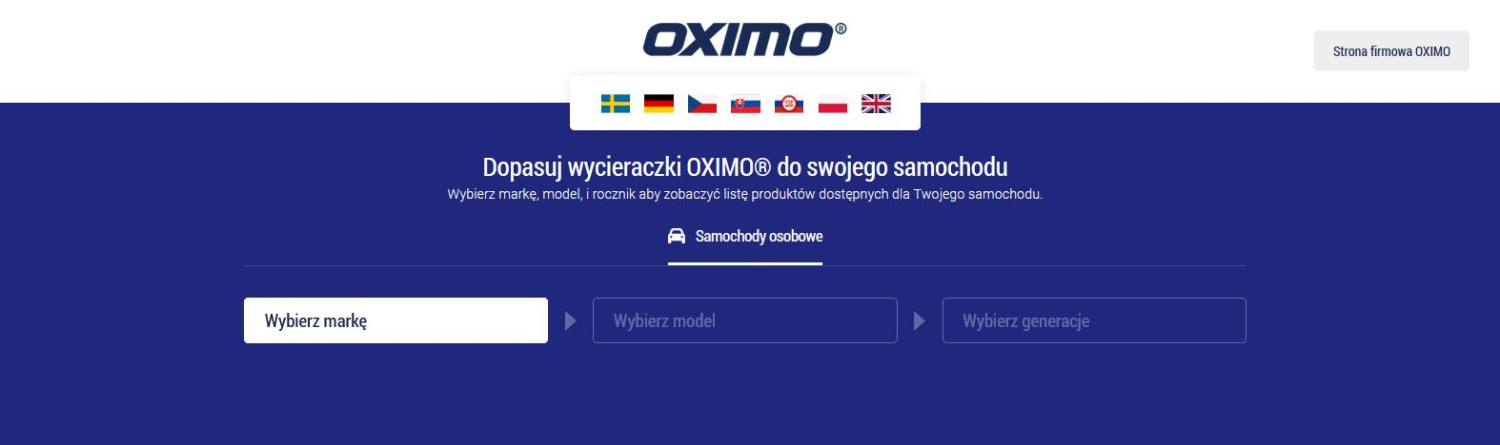Oximo - wyszukiwarka wycieraczek