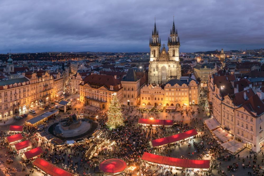 Budapeszt, Węgry – Jarmark na Placu Vörösmarty