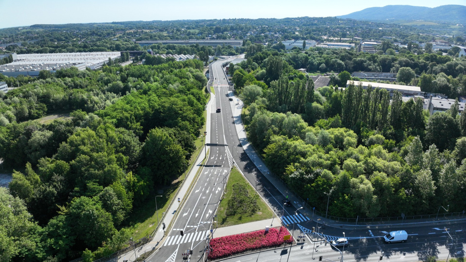 Widok na wiadukt od strony ronda Solidarności / fot. MZD