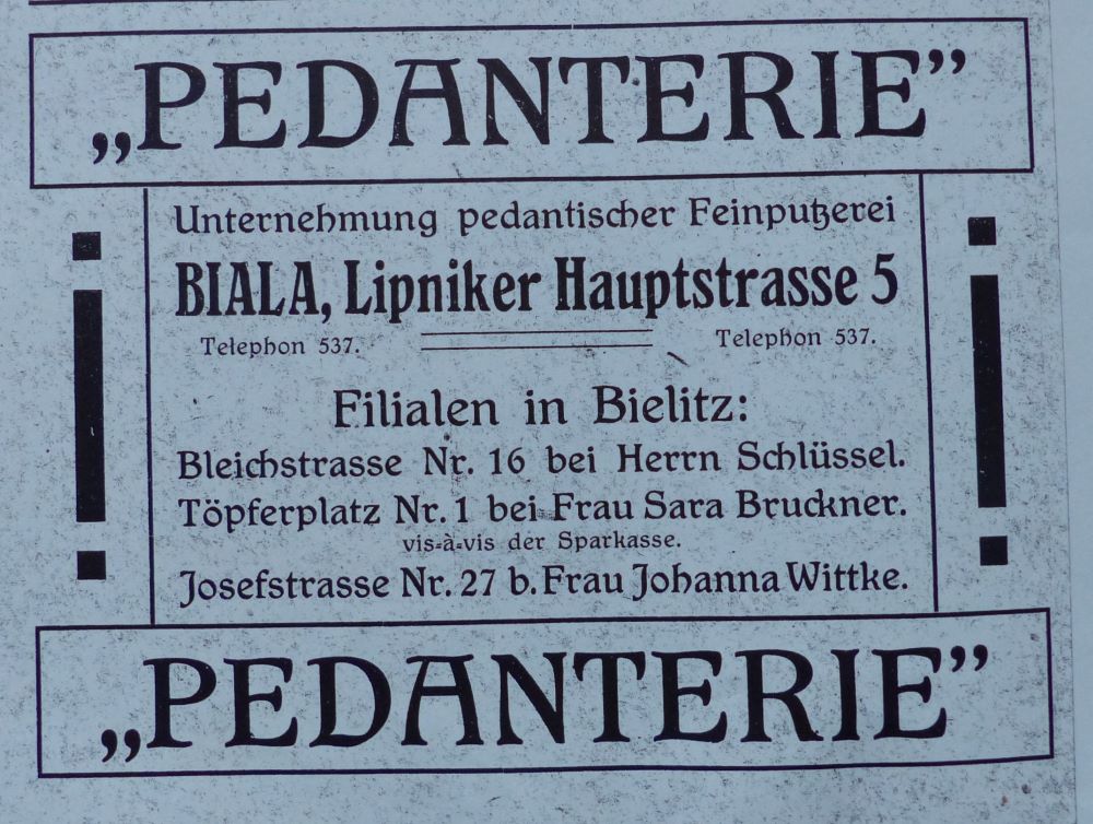 Pedanteria - ogloszenie