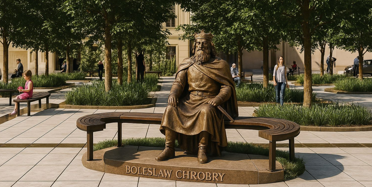 Czy tak mógłby wyglądać pomnik-ławeczka na placu Chrobrego?