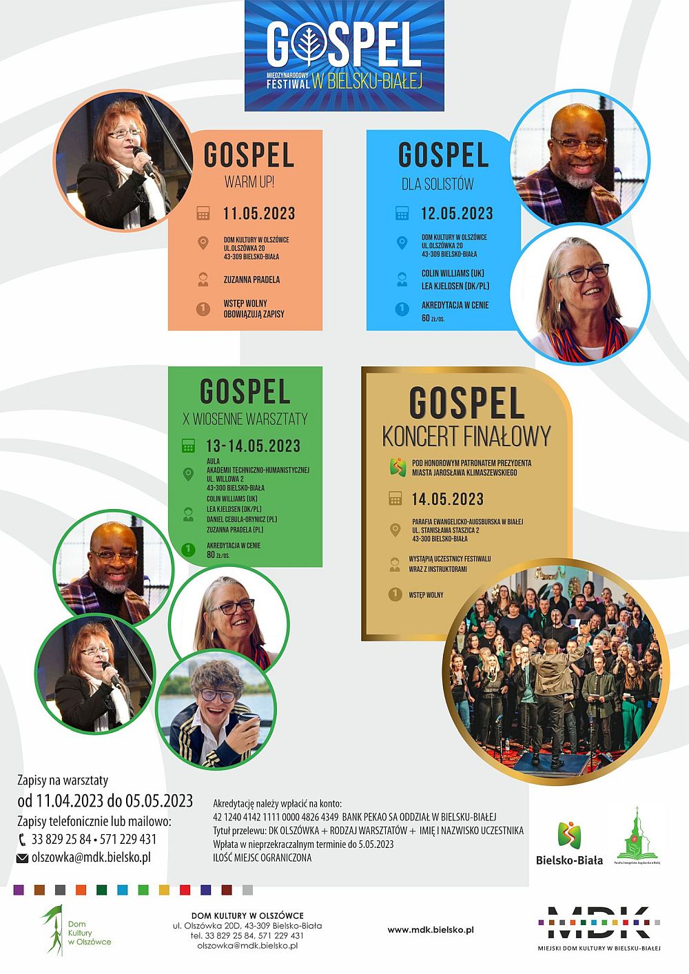 Plakat Międzynarodowego Festiwalu Muzyki Gospel w Bielsku-Białej