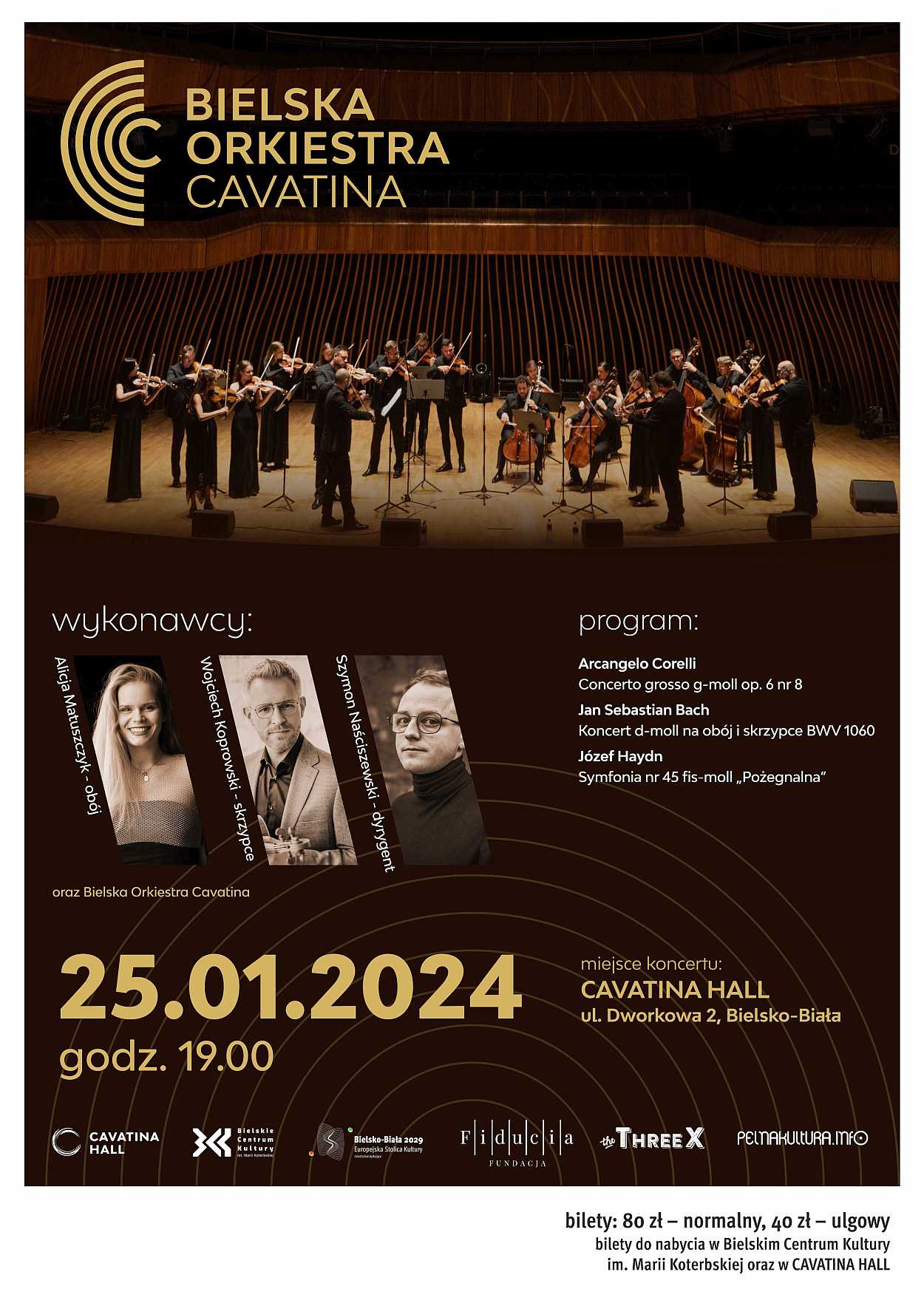 Plakat organizatora / Bielska Orkiestra Cavatina