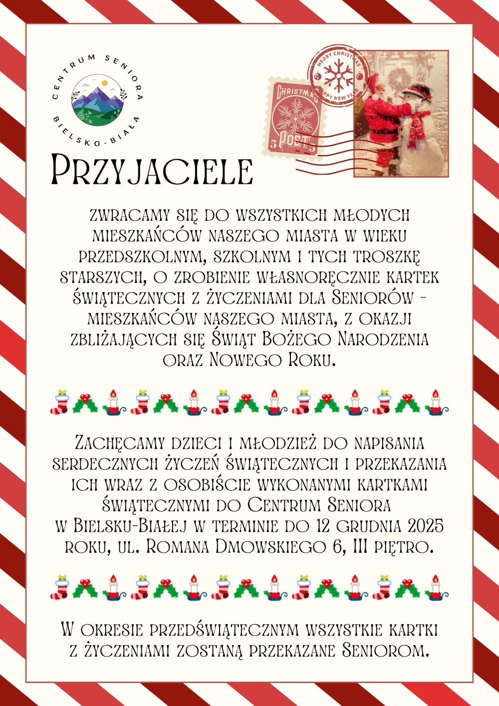 Wyślij kartę do seniora zaproszenie do akcji